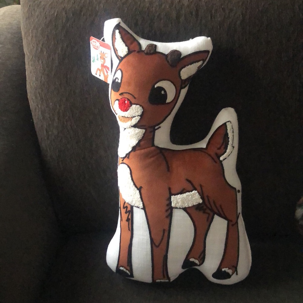 RUDOLPH The Red Nosed Reindeer Holiday Throw Pillow